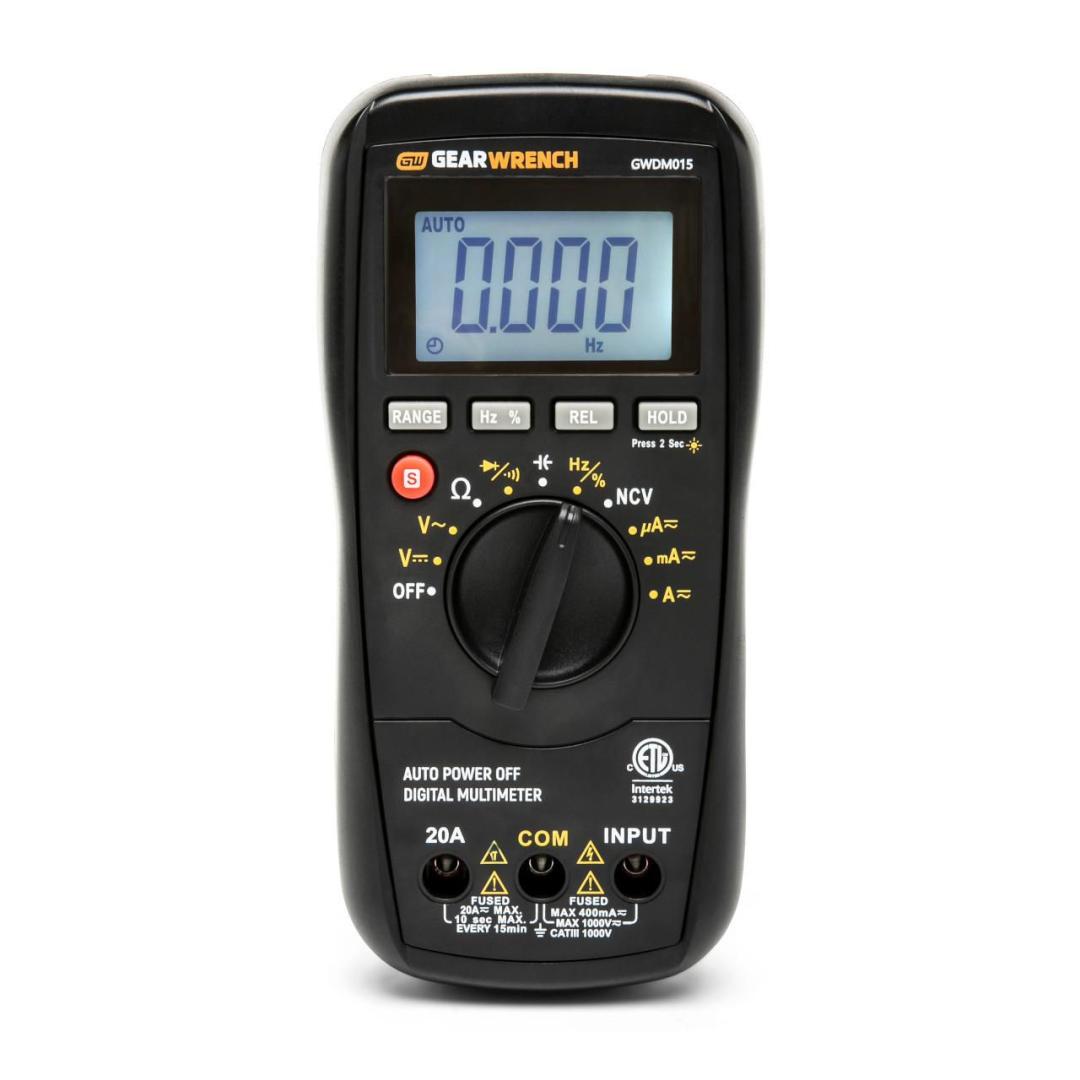 GEARWRENCH Gearwrench GWDM015 Technicians True RMS Digital Multimeter 1000V 20A (4000-Count)