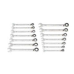 GEARWRENCH Gearwrench 86660 14-Piece 90-Tooth 12-Point SAE Reversible Ratcheting Wrench Set (1/4-1 inches)