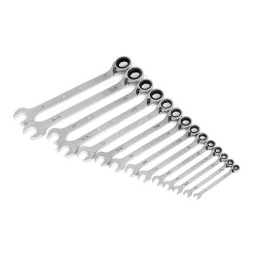 GEARWRENCH Gearwrench 86660 14-Piece 90-Tooth 12-Point SAE Reversible Ratcheting Wrench Set (1/4-1 inches)
