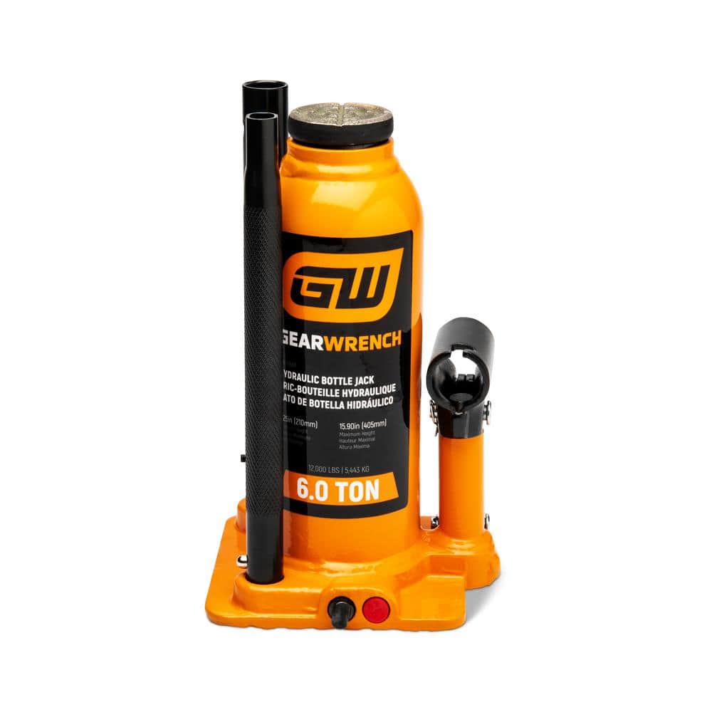 GEARWRENCH Gearwrench GWHBJ6T 6 Ton Hydraulic Bottle Jack (6 Ton) GWHBJ6T