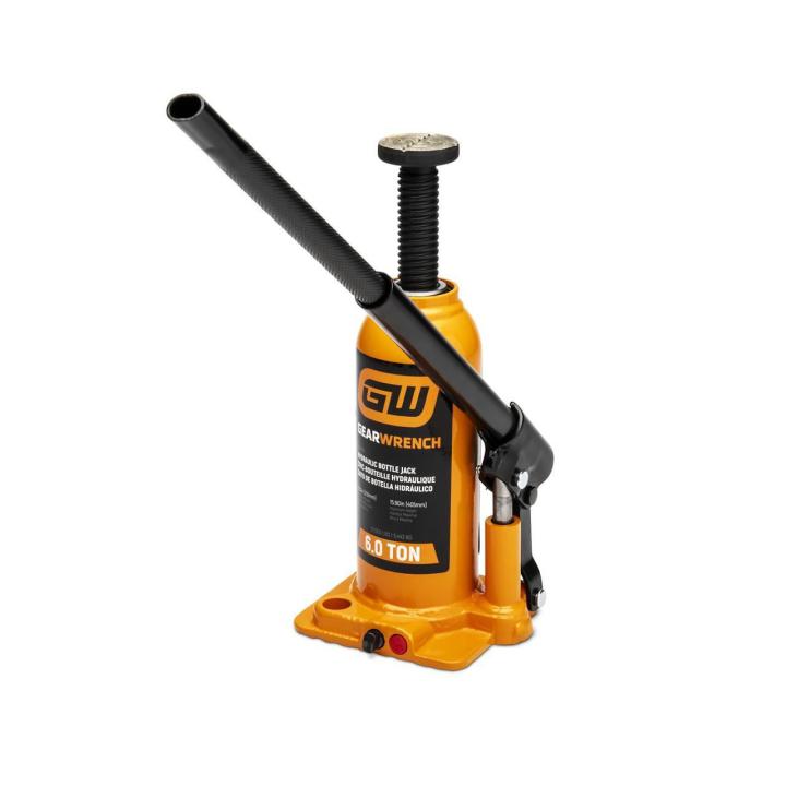 GEARWRENCH Gearwrench GWHBJ6T 6 Ton Hydraulic Bottle Jack (6 Ton) GWHBJ6T