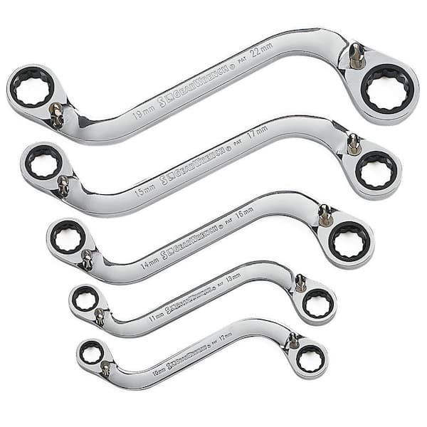 GEARWRENCH Gearwrench 86927 90-Tooth 12-Point Metric Combination Ratcheting Wrench Set 12-Piece (4° swing)