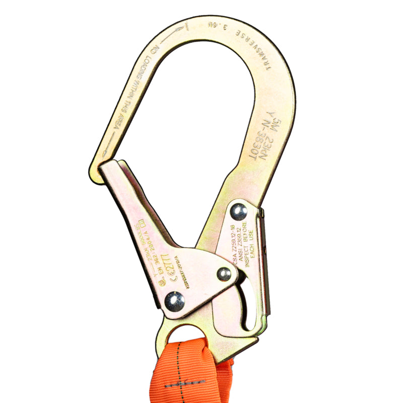 GUARDIAN FALL PROTECTION Guardian Fall Protection 01298 Double Leg Steel Rebar Hook Stretch Lanyard 6 feet