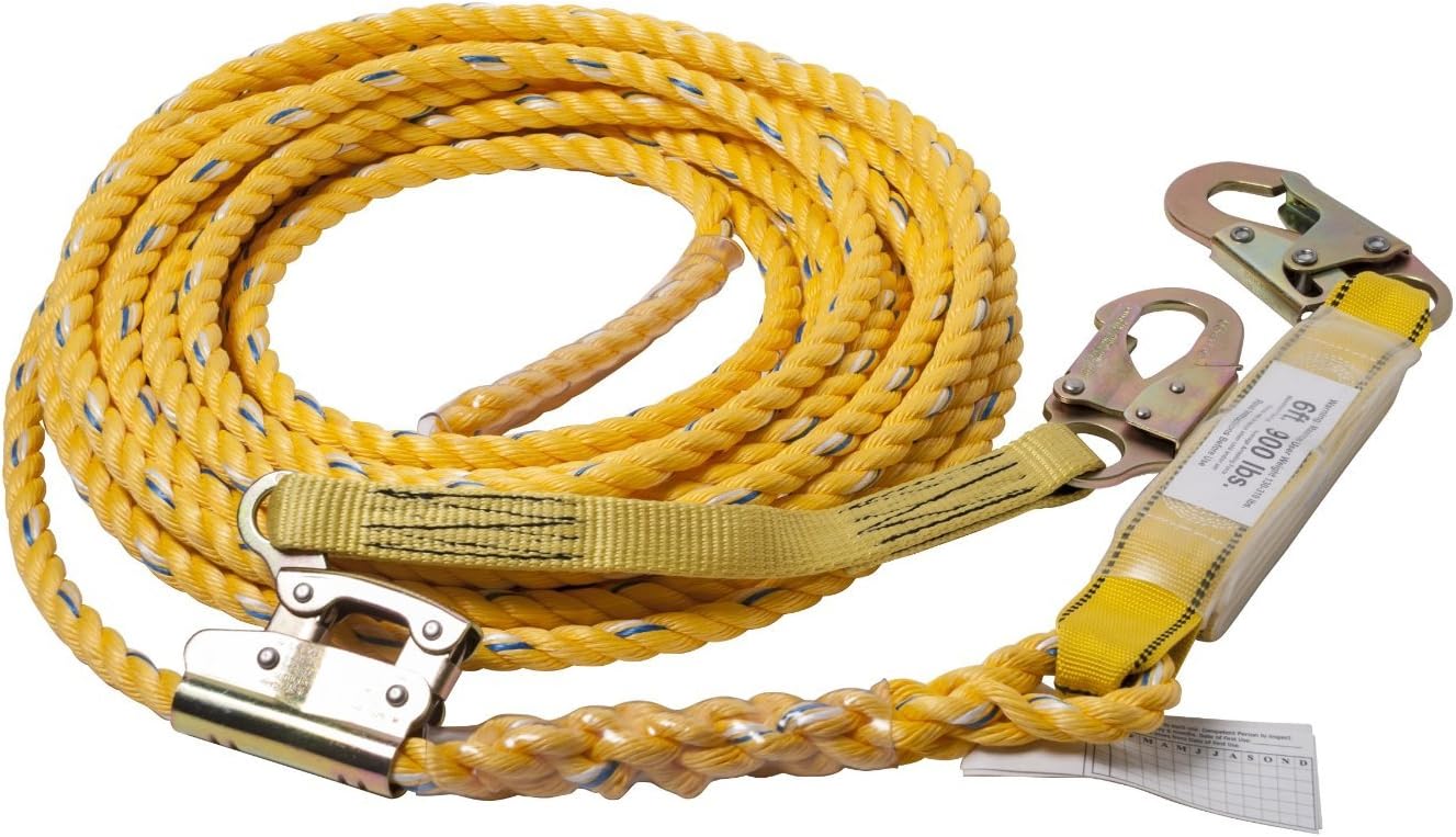GUARDIAN FALL PROTECTION Guardian Fall Protection 01320 Synthetic Rope Vertical Lifeline Assembly (50 ft)