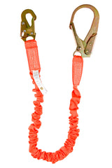 GUARDIAN FALL PROTECTION Guardian Fall Protection 01297 Single-Leg Stretchable Lanyard With Rebar Hook 4-1/2 - 6 ft