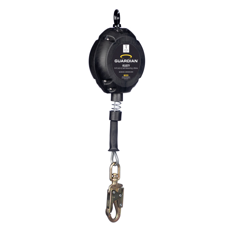 GUARDIAN FALL PROTECTION Guardian Fall Protection 42000 Velocity Cable Self Retracting Lifeline 16 ft