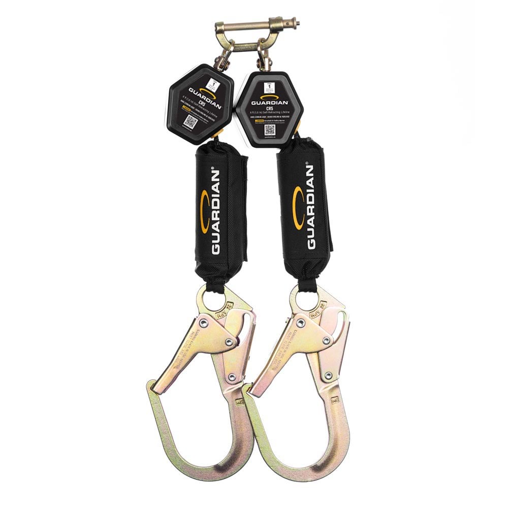 GUARDIAN FALL PROTECTION Guardian Fall Protection 1400204 CR5 Double Leg Self Retracting Web Lifeline 6 ft