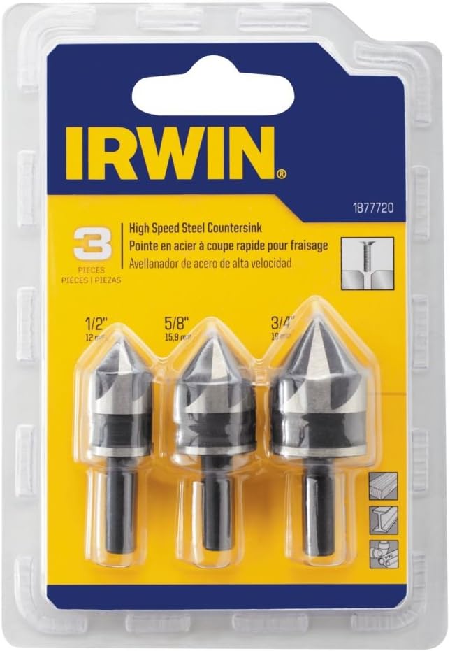 IRWIN Irwin 1877720 Countersink Drill Bit Set 3-Piece (82 Degree)