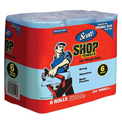 KIMBERLY-CLARK Kimberly-Clark 75180 Scott Shop Towels Absorbent Towel 55 Sheet 1 Ply 6 Pack