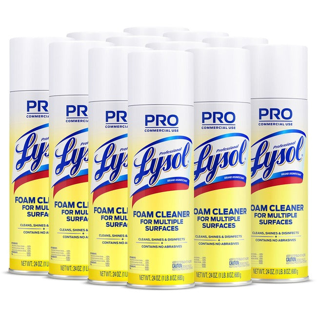 LYSOL Lysol RAC02775CT Professional Disinfectant Foam Cleaner 24 oz 12/Case