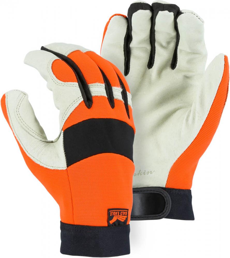MAJESTIC Majestic 2152HV/9 Mechanics Glove Pigskin Palm Size 9 Pair 2152HV/9