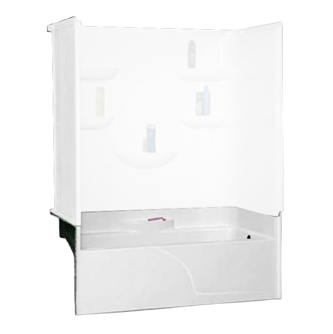 OASIS Oasis TS4P-6032R WHT ABF BOTTOM Vursa kd Series Remodel Base Tub/Shower 60 in x 32 in