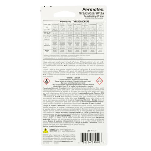 PERMATEX Permatex 29040 Penetrating Grade Threadlocker 36 mL (29040)