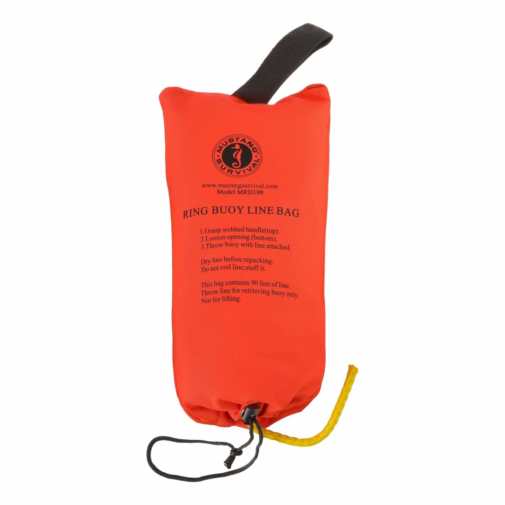 MUSTANG SURVIVAL Mustang Survival MRD190-0-0 Ring Buoy Rope Bag (90 ft Rope, 10 in Dia)