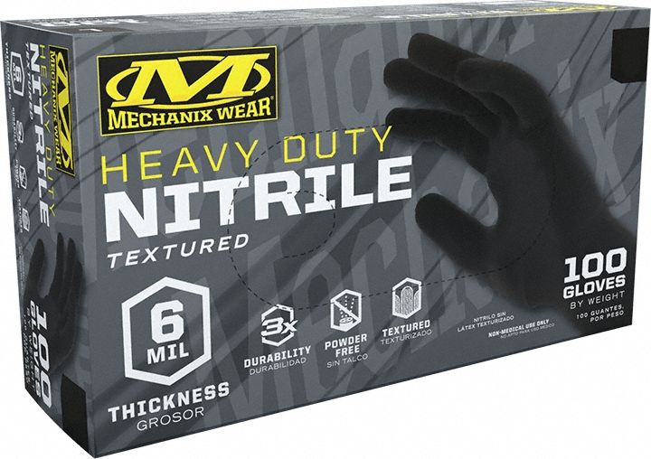 MECHANIX WEAR Mechanix Wear D15-05-010-100 6 Mil Heavy Duty Nitrile Gloves (Pack of 100)