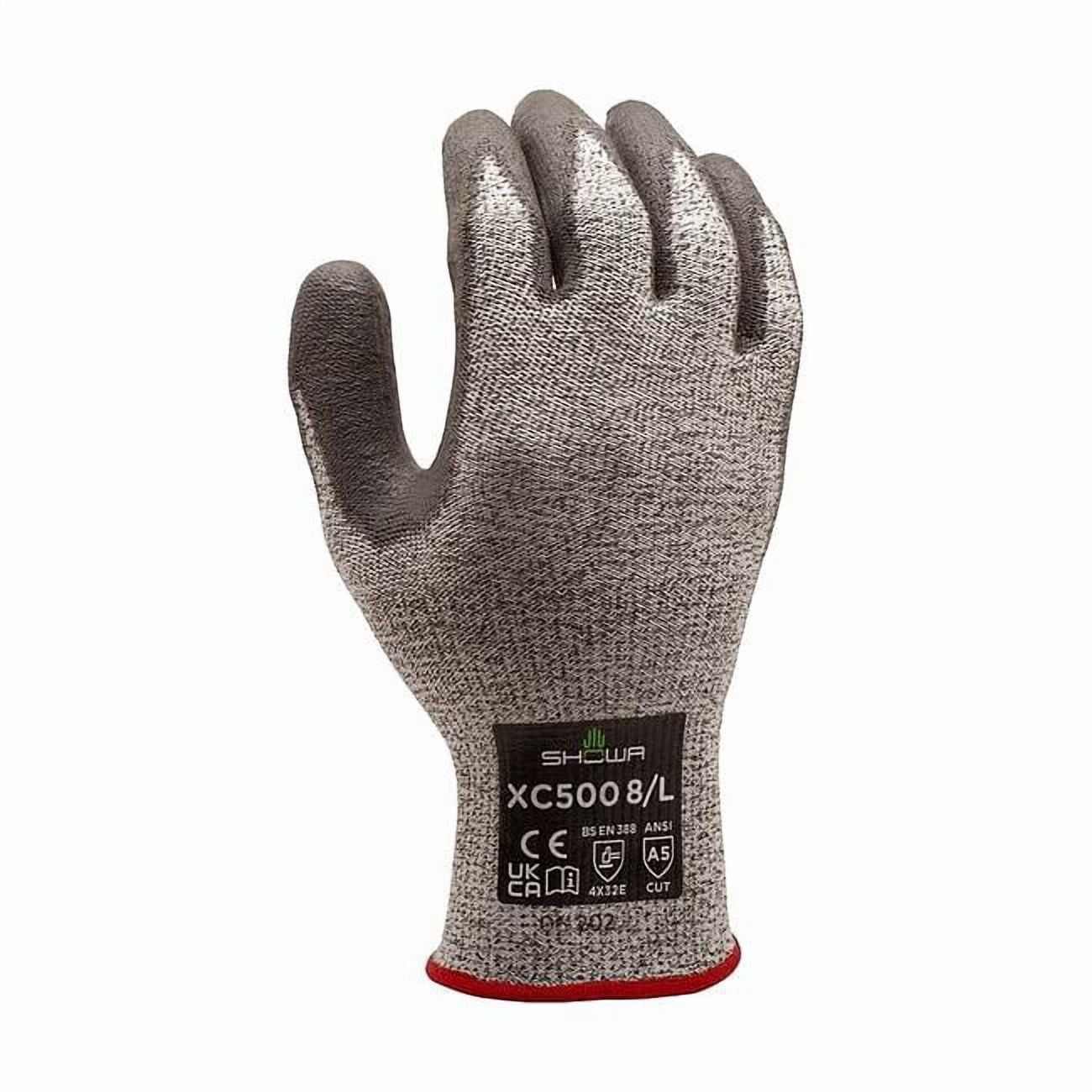SHOWA Showa XC500L-08 Cut-Resistant 13-Gauge HPPE Polyurethane Glove Large