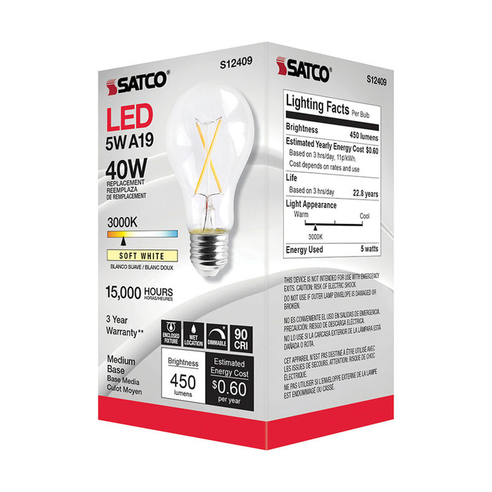 SATCO-NUVO Satco-Nuvo S12409 CCY 5W LED A19 (Medium Base) S21103