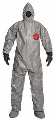 TYCHEM Tychem TF199TGY2X0006WG Hooded Chemical Resistant Coveralls 2XL Pack of 6