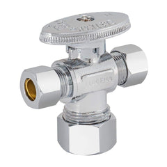 EASTMAN Eastman 48652LF Quarter-Turn Dual Outlet 3-Way Stop Valve (3/8 x 3/8 x 5/8 in.)