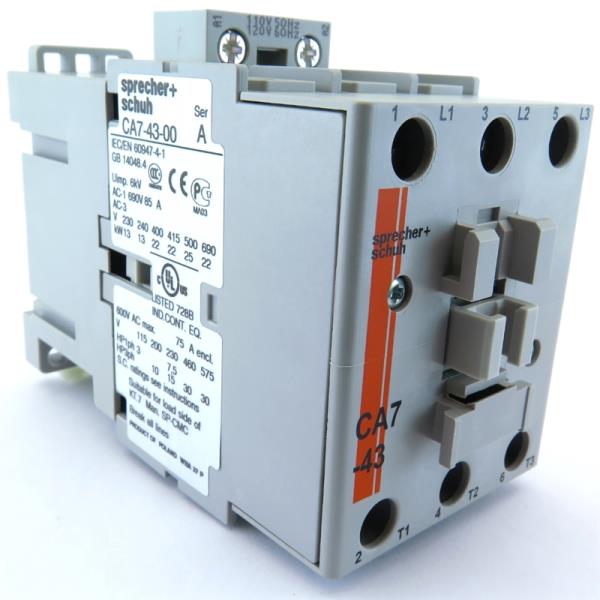 SPRECHER & SCHUH Sprecher and Schuh CA7-43-10-24Z Contactor 43 A (3 Pole)