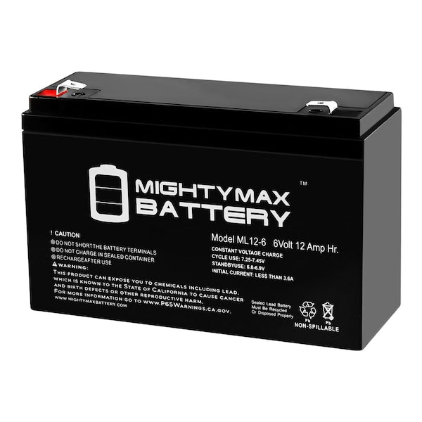 JASCO Jasco RB6121-F2 RB Series Rechargeable Battery 12-Amp-Hour 6-Volt (F2 Terminal)