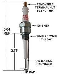 CROWN ENGINEERING Crown Engineering CA508 Igniter (70mm, 90-degree) Replaces Eclipse 10019728