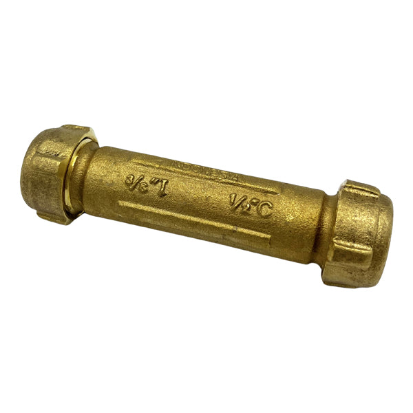 WAL-RICH Wal-Rich 4532000 3/8 inch long brass compression coupling (lead-free)