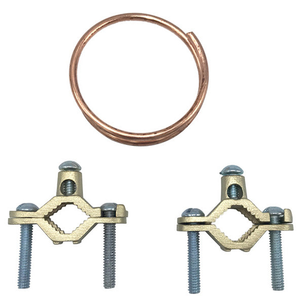 WAL-RICH Wal-Rich 2201050 bronze water heater grounding kit 1/2-1 inch w/12 inch 6g wire