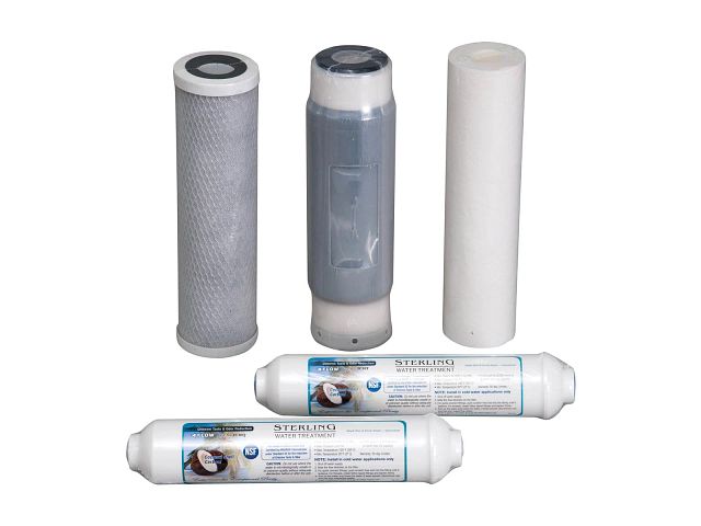 STERLING WATER TREATMENT Sterling Water Treatment QCF-CB reverse osmosis replacement carbon block filter cartridge 2.5 in diameter 10 in length for QCRO-50/CRS-3 drinking water systems