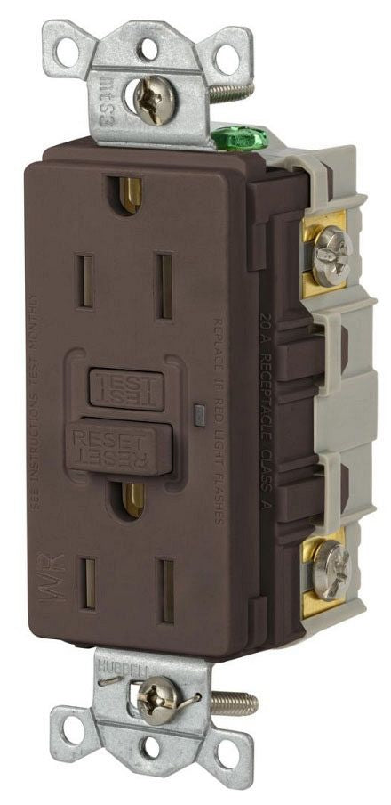 HUBBELL Hubbell GFRWR15 Gfci Receptacle 15A 125V Weather Resistant