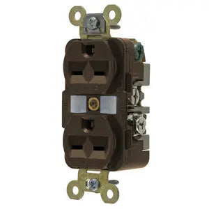 HUBBELL Hubbell 5662 Duplex Receptacle 15A 250V 6-15R Brown