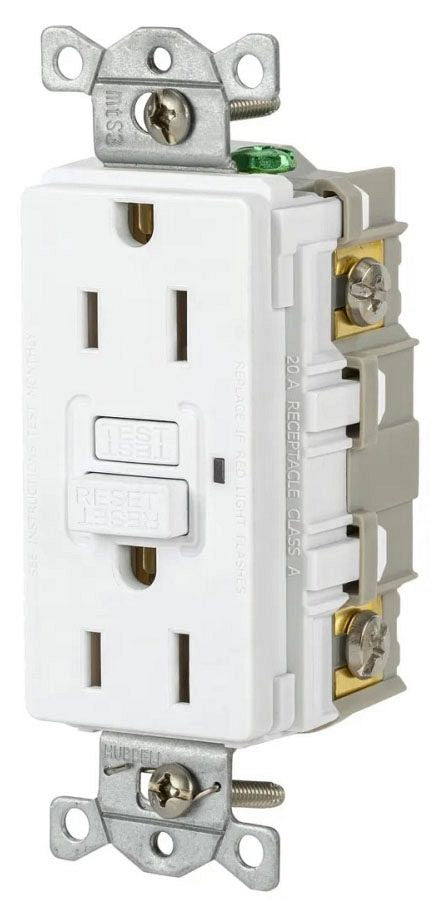HUBBELL Hubbell GFR15W Gfci Receptacle 15A 125V Commercial White