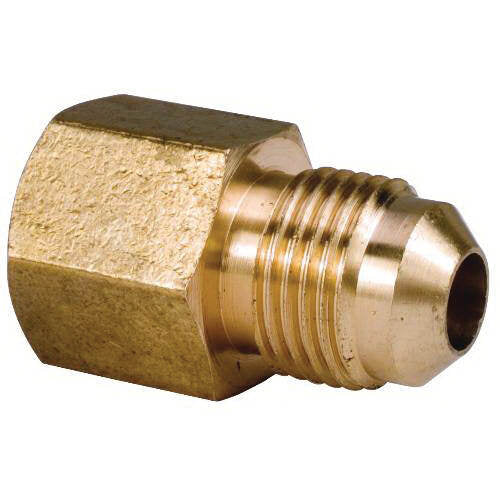 HOLYOKE FITTINGS Holyoke Fittings 46-84 Brass Straight Adapter 1/2 Flare X 1/4 Fpt