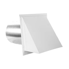 FAMCO Famco sdwv8wh 8 Inch Hooded Wall Vent Screen Damper White