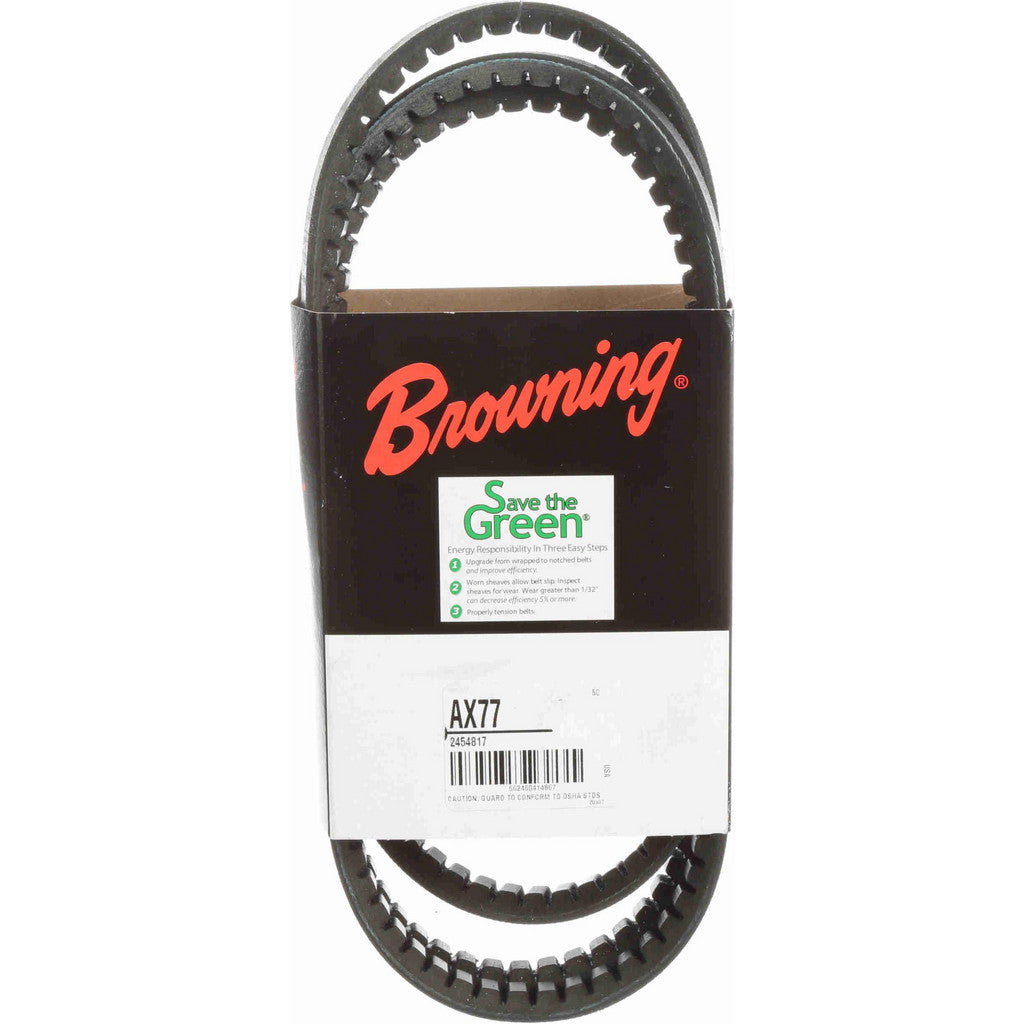 BROWNING Browning 2454817 Cogged V-belt AX77 79.2 in Oil Heat Resistant