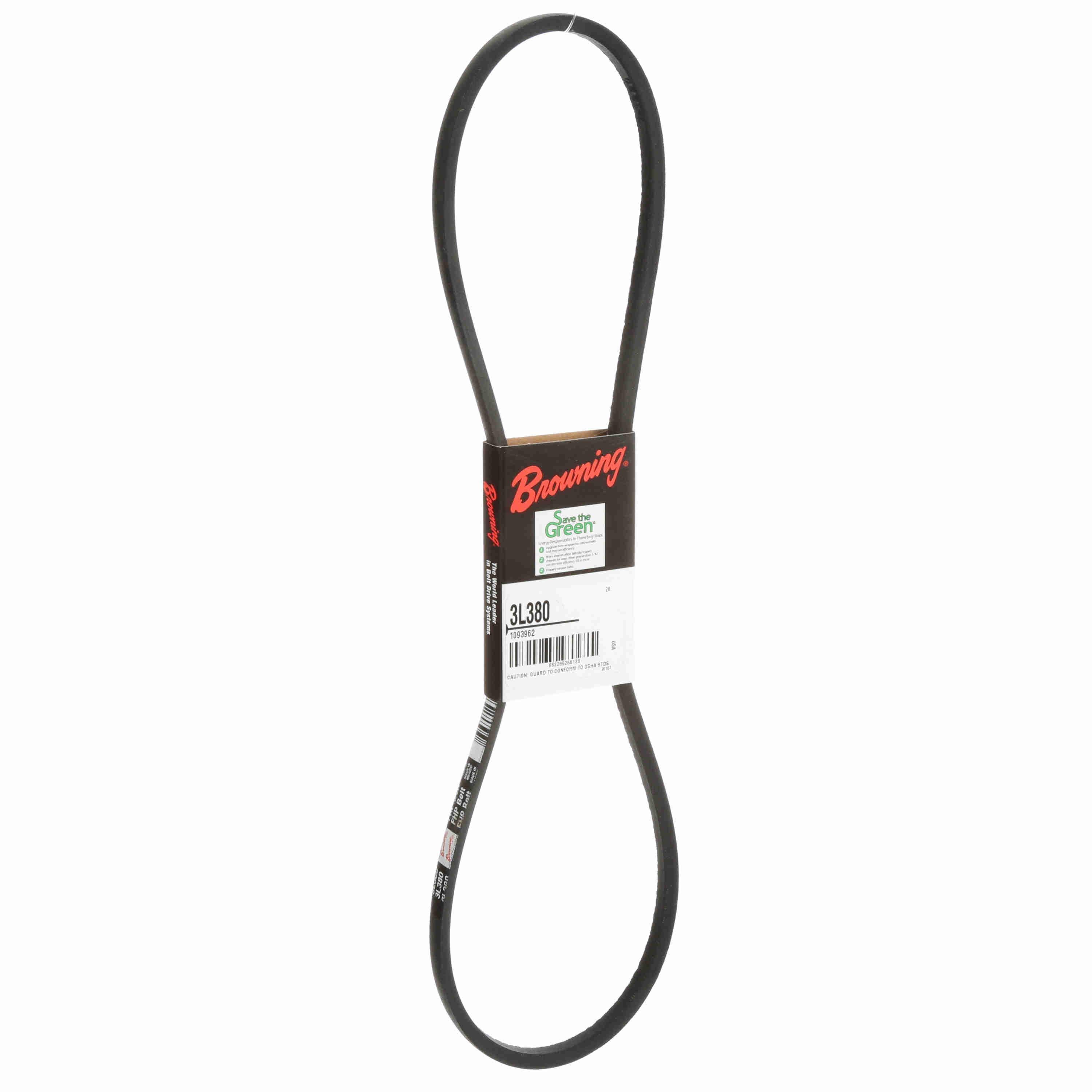 BROWNING Browning 1093962 3L380 Fhp V-belt 38in 3L Section