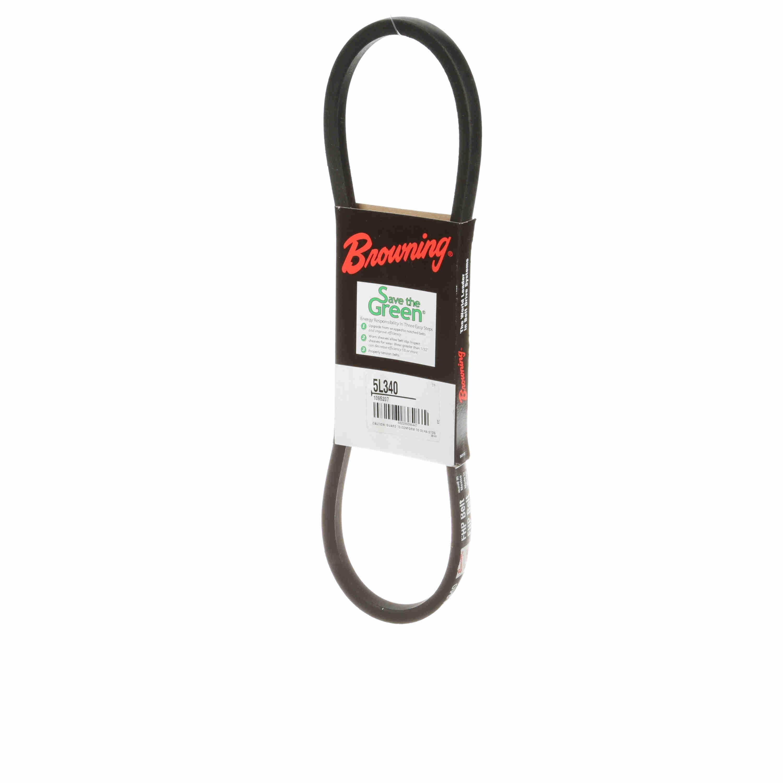BROWNING Browning 1095207 Fhp Belt 5L Section 34in Neoprene Non-cogged