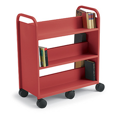 GORILLA Gorilla 21101 Two-shelf Six-bin Steel Library Booktruck