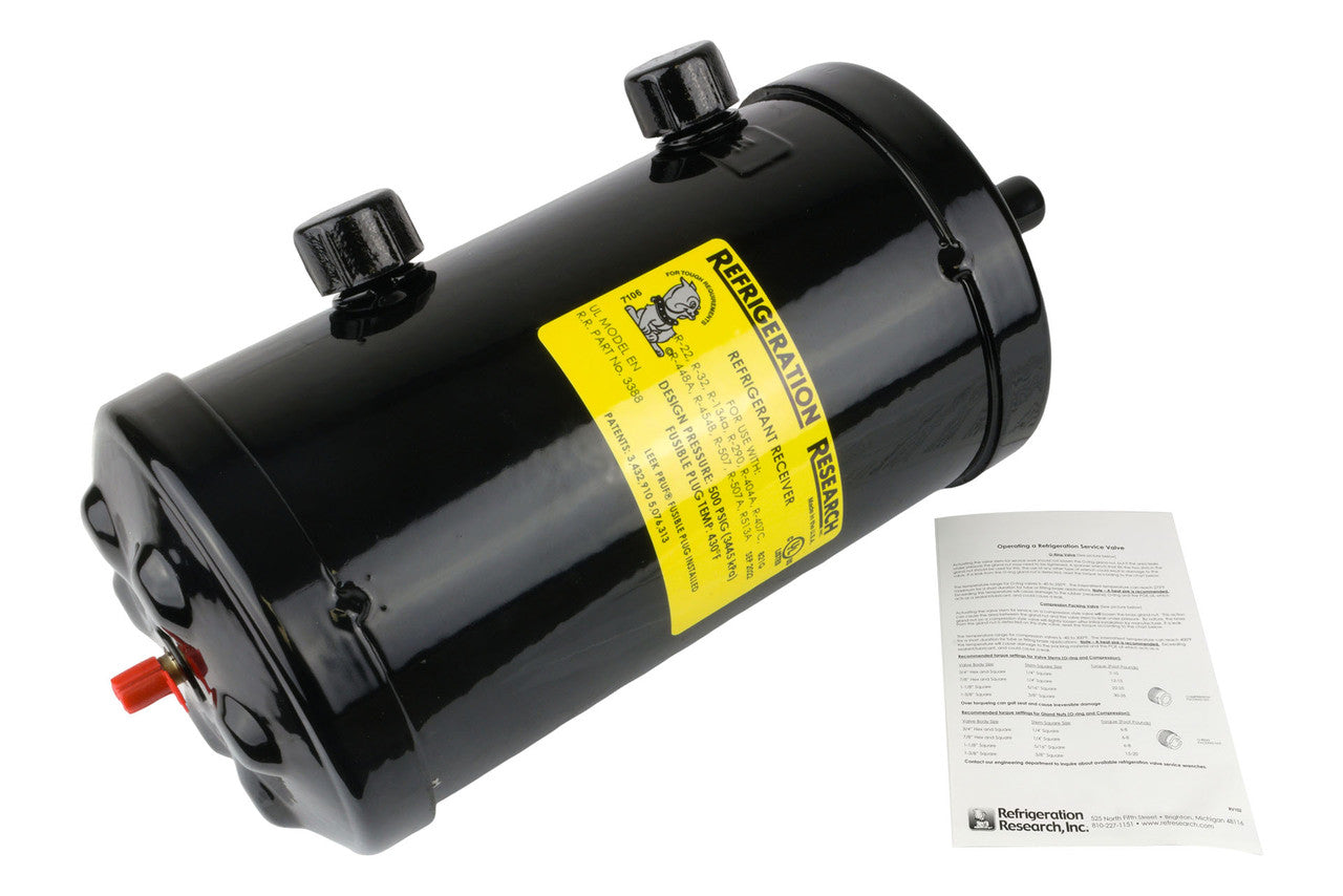 REFRIGERATION TECHNOLOGIES Refrigeration Technologies 3388 Refrigerant Receiver 500 Psig