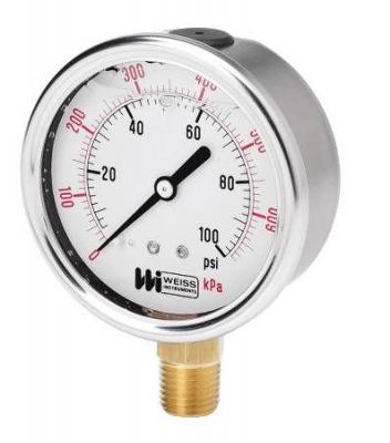 WEISS INSTRUMENTS Weiss Instruments lf251-015-4l Pressure Gauge 0-15 Psi