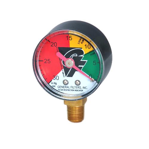 GENERAL FILTERS General Filters 3610 Vacuum Filter Restriction Indicator Gauge