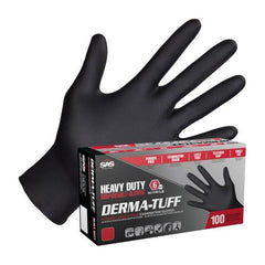 SAS SAFETY Sas Safety 66590 Black Nitrile Gloves 6 Mil 100 Count 2XL