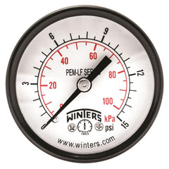 WINTERS INSTRUMENTS Winters Instruments pem1429lf Pressure Gauge 0-15 Psi 2 Inches