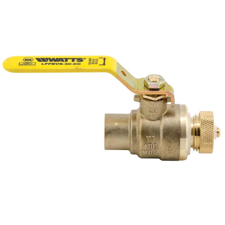 WATTS Watts 123477 Full Port Ball Valve 3/4 in Sweat 600 Psi
