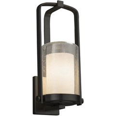 JUSTICE DESIGN GROUP Justice Design Group FSN-7581W-10-OPAL-MBLK Outdoor Wall Sconce
