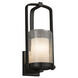 JUSTICE DESIGN GROUP Justice Design Group FSN-7581W-10-OPAL-MBLK Outdoor Wall Sconce