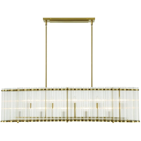 EUROFASE Eurofase 47240-018 Linear Chandelier 10-light 52 in Gold