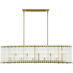 EUROFASE Eurofase 47240-018 Linear Chandelier 10-light 52 in Gold