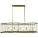 EUROFASE Eurofase 47240-018 Linear Chandelier 10-light 52 in Gold