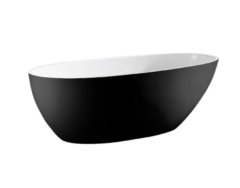 A & E BATH AND SHOWER A E Bath and Shower BT-6218-BK Layla Freestanding Bathtub